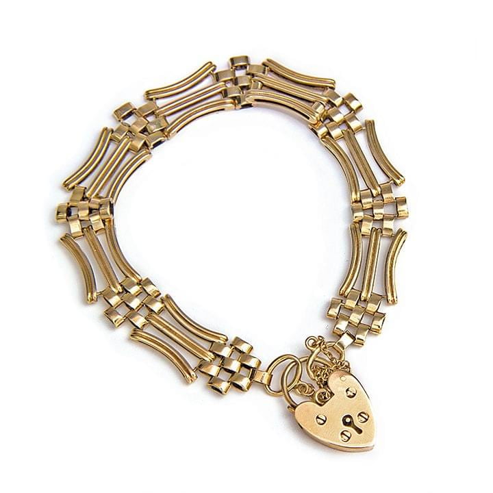 Vintage bracelet with Haert padlock