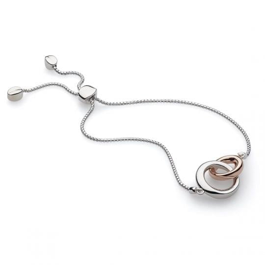 Kit Heath Bevel Cirque Link Rose Gold Plate Toggle Bracelet