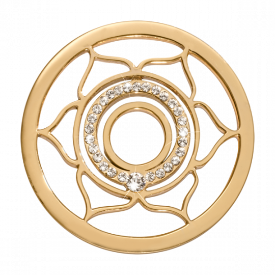 Nikki Lissoni Medium Gold Plated Flower Coin