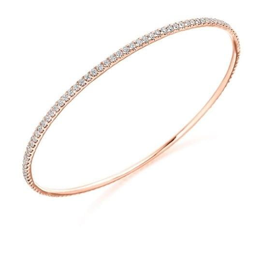 Round Brilliant Cut Diamond Micro-Claw Set Bracelet