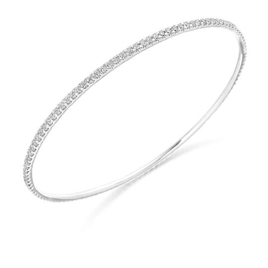 Round Brilliant Cut Diamond Micro-Claw Set Bracelet