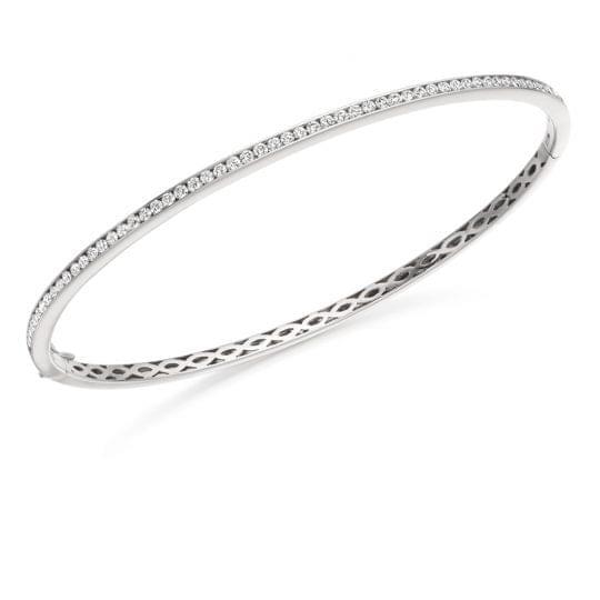 Round Brilliant Cut Diamond Channel Set Bracelet