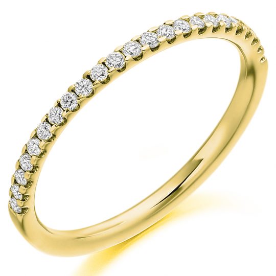Round Brilliant Cut Diamond Micro-Claw Set Half Eternity Ring