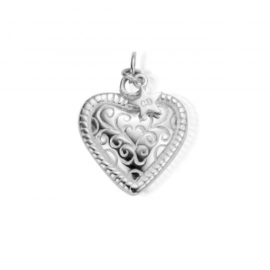 ChloBo Large Scallop Heart Pendant