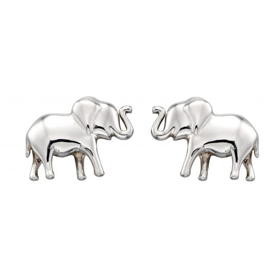 Gecko Elements Silver Baby Elephant Stud Earrings