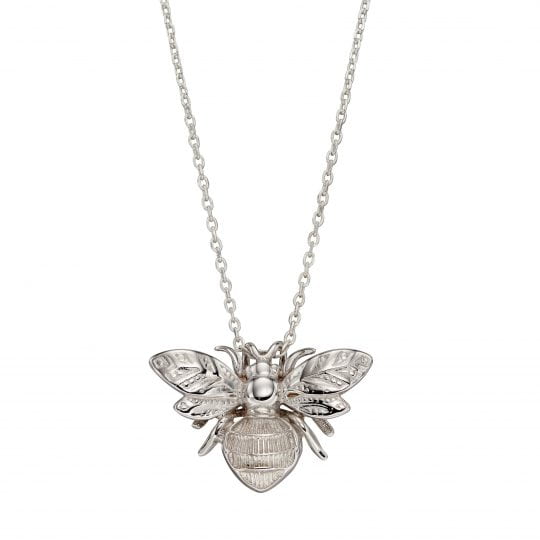 Gecko Elements Gold 9ct White Bee Pendant