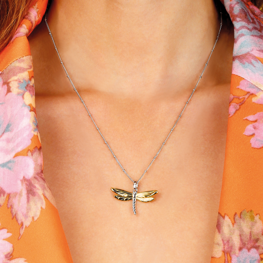 Kit Heath Blossom Flyte Dragonfly Ball Chain Necklace