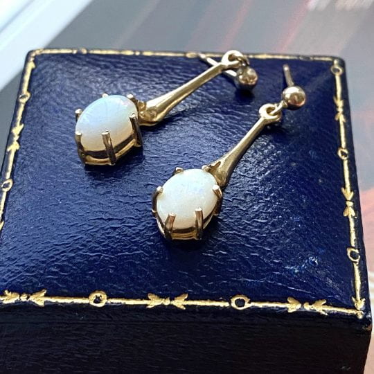 Natural Opal Drop Earrings