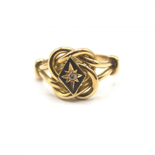 Victorian Diamond Knot Promise Ring