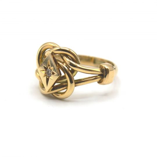 Victorian Diamond Knot Promise Ring