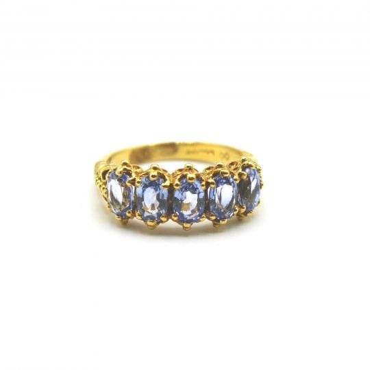 Ceylon Sapphire 5 Stone Ring