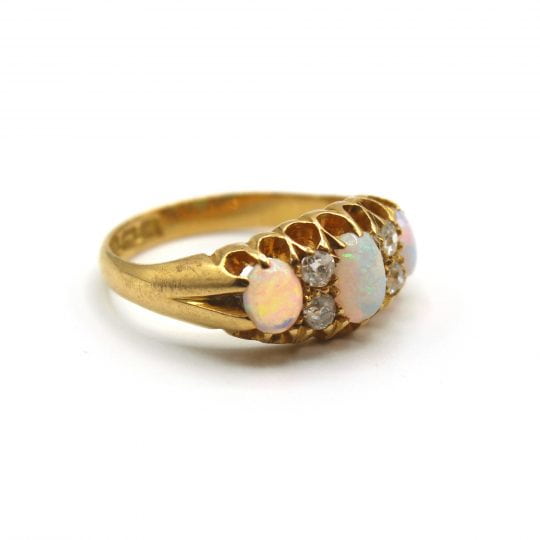 Victorian Opal & Diamond Gypsy Ring