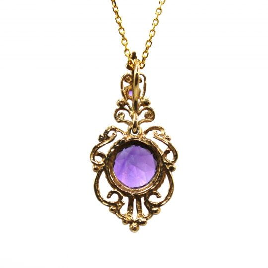 Vintage Edwardian Style Amethyst Pendant