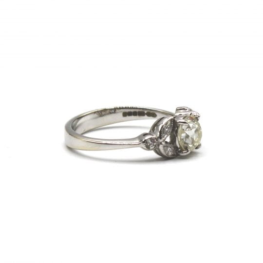 Vintage Single Stone Old Cut Diamond Engagement Ring