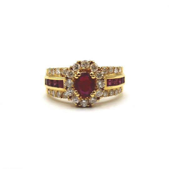 Vintage Ruby & Diamond Ring