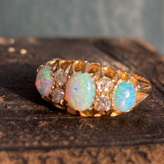 Victorian Opal & Diamond Gypsy Ring