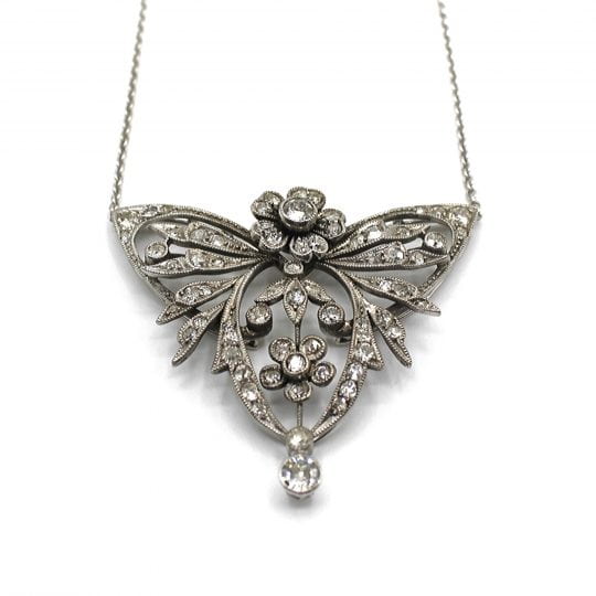 Belle Époque Negligee Diamond Pendant