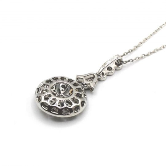 Art Deco Style Diamond Set Daisy Pendant