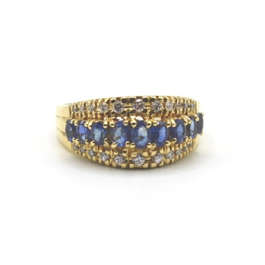 Sapphire & Diamond Cocktail Ring