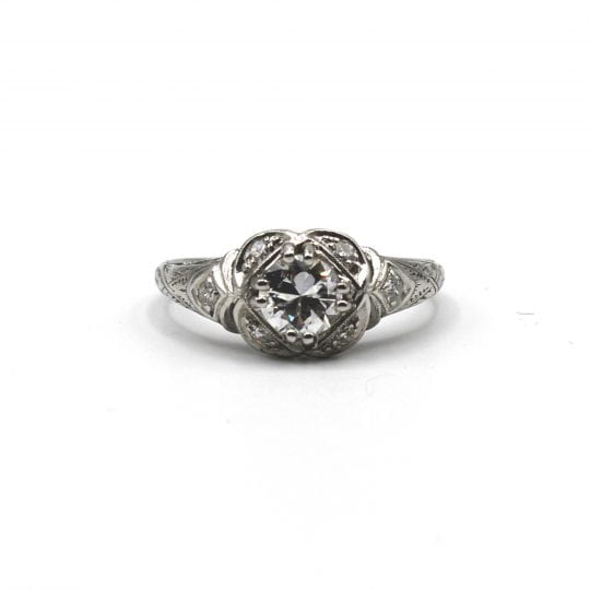 Edwardian Single Stone Engagement Ring