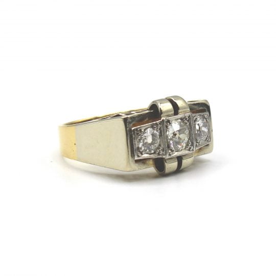 Art Deco Diamond Odeon Ring