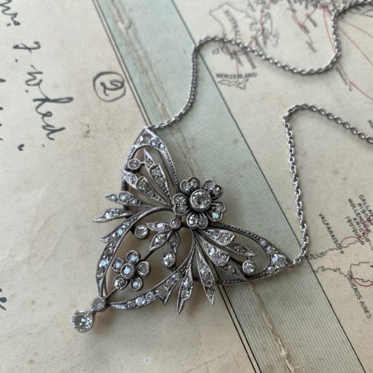 Belle Époque Negligee Diamond Pendant