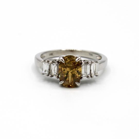 Vintage Cinnamon Diamond Engagement Ring