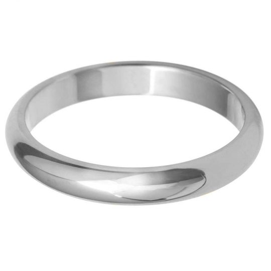 Modern D Shaped 2.5-8mm Wedding Band