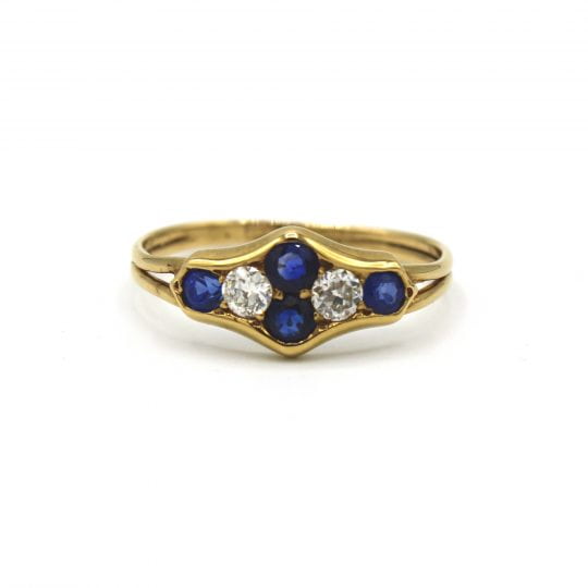 Art Deco Sapphire & Diamond Ring