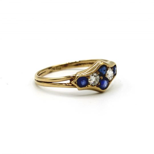 Art Deco Sapphire & Diamond Ring