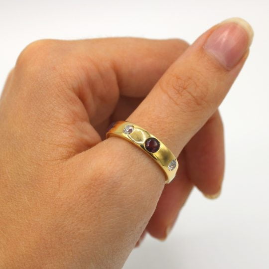Victorian Ruby & Diamond Full Eternity Ring