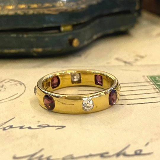 Victorian Ruby & Diamond Full Eternity Ring