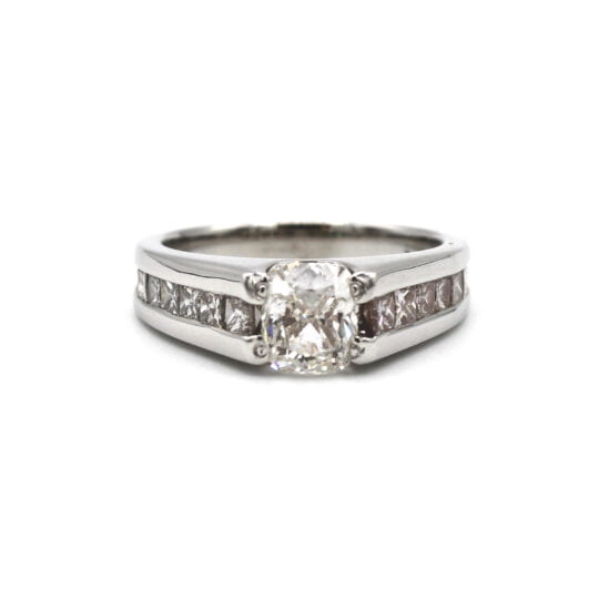18ct Cushion Cut Diamond Solitaire Engagement Ring