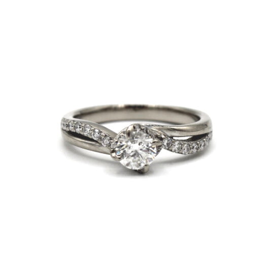 18ct Diamond Twist Engagement Ring