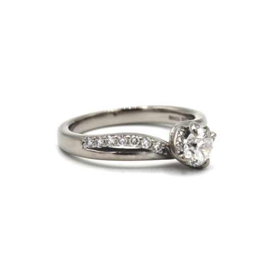 18ct Diamond Twist Engagement Ring