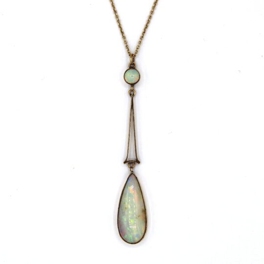 Pear Shaped Opal Negligee Necklace