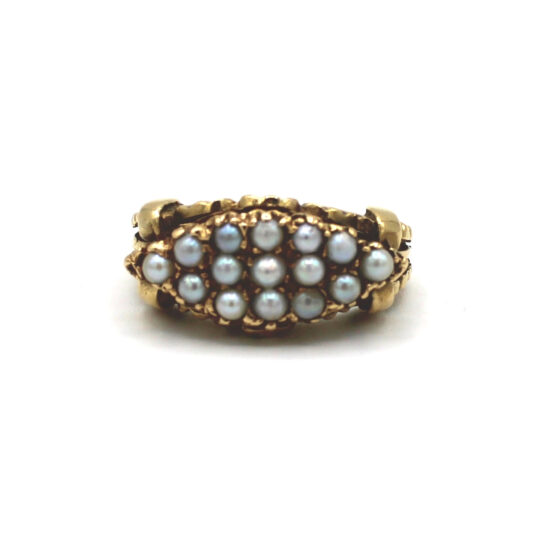 Vintage 9ct Seed Pearl Ring