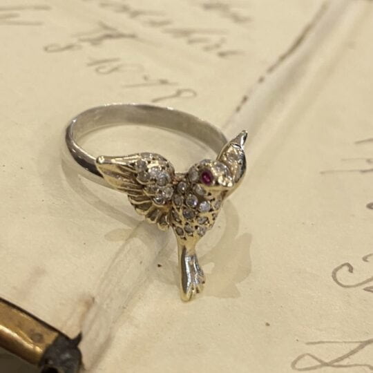 Gold Vermeil & Silver Bird Ring