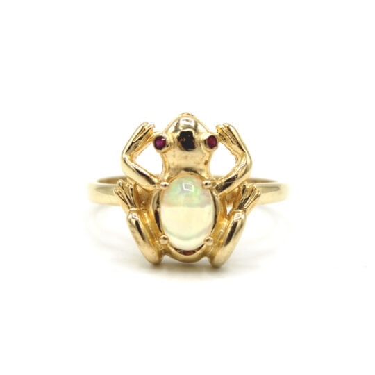9ct Opal Frog Ring