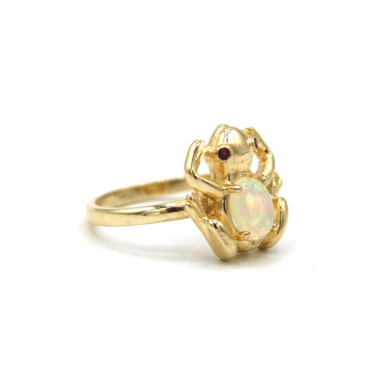 9ct Opal Frog Ring