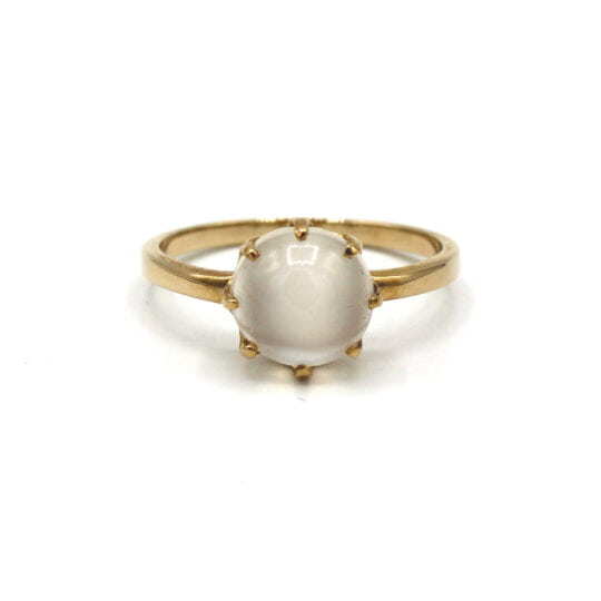 Claw Set Cabochon Moonstone Ring