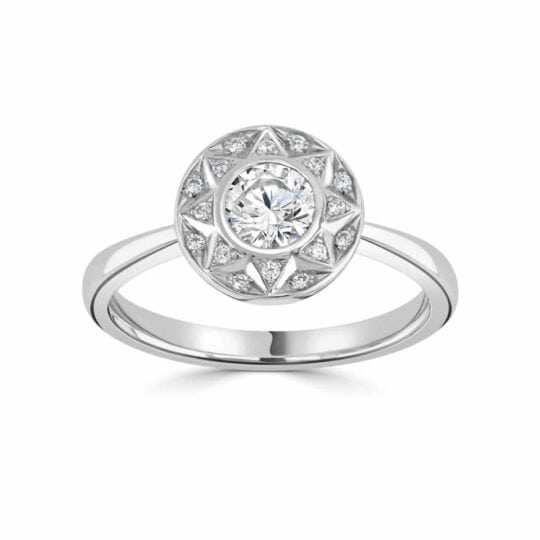 Edwardian Starburst Inspired Engagement Ring