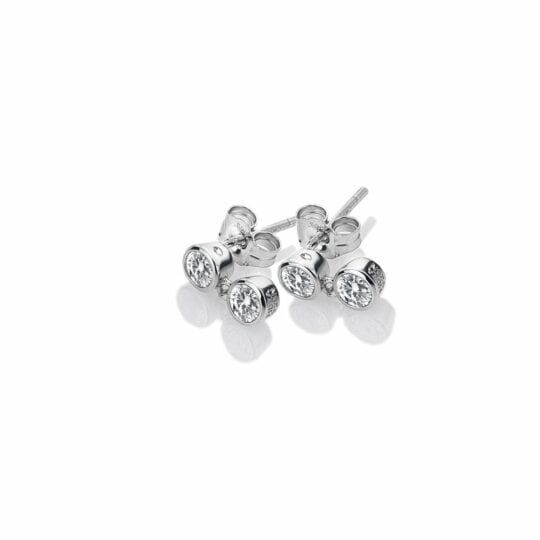 Hot Diamonds Double Drop Tender White Topaz Earrings