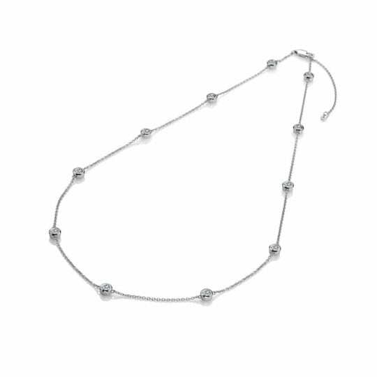 Hot Diamonds 45cm Tender White Topaz Intermittent Necklace