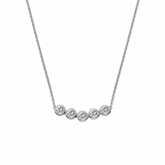 Hot Diamonds Tender White Topaz Necklace