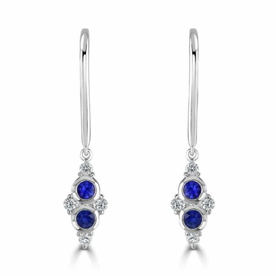 Sapphire & Diamond Bouquet Earrings