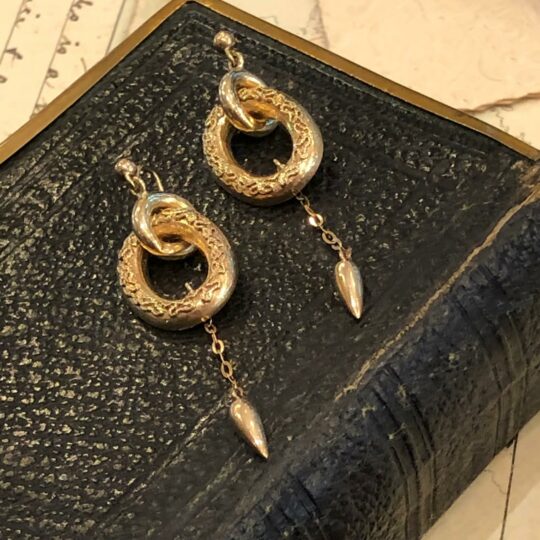 9ct Yellow Gold Victorian Drop Earrings