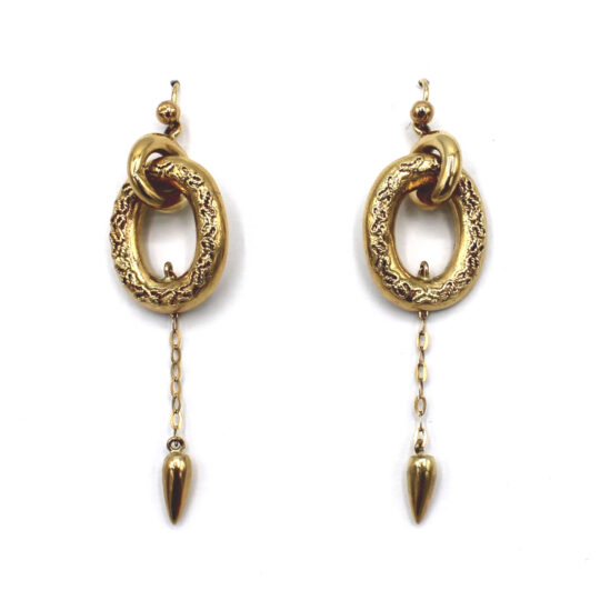 9ct Yellow Gold Victorian Drop Earrings