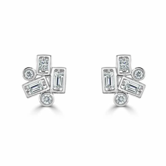 Confetti Diamond Stud Earrings