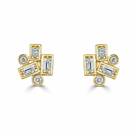 Confetti Diamond Stud Earrings